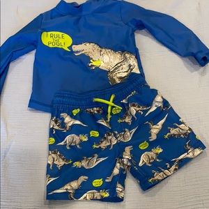 Boys swim trunks and rash guard 2t Carter’s
